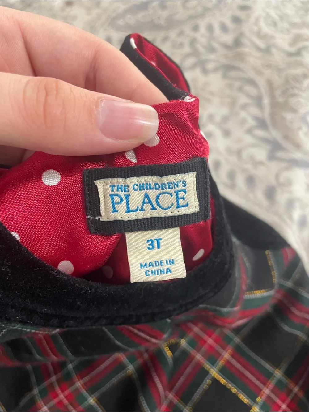 VINTAGE Plaid Holiday Dress size 3T